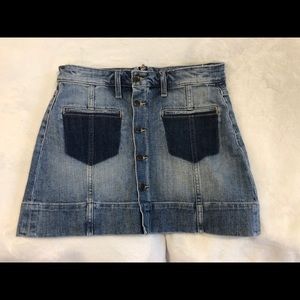 Denim mini skirt